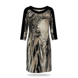 🐆 Chicos Animal Print Dress – Size 1 (M / 8–10)